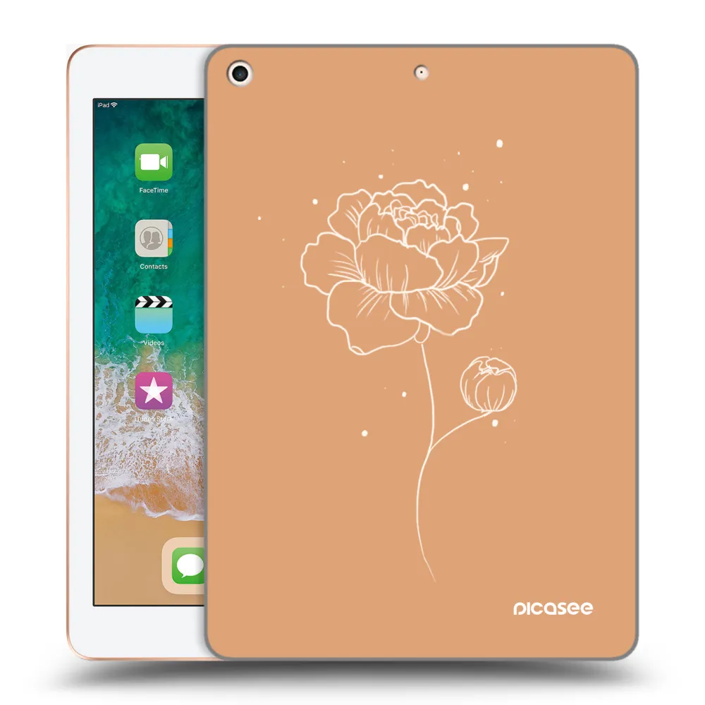 Picasee διαφανής θήκη σιλικόνης Apple iPad 9.7" 2018 (6. gen) - Peonies