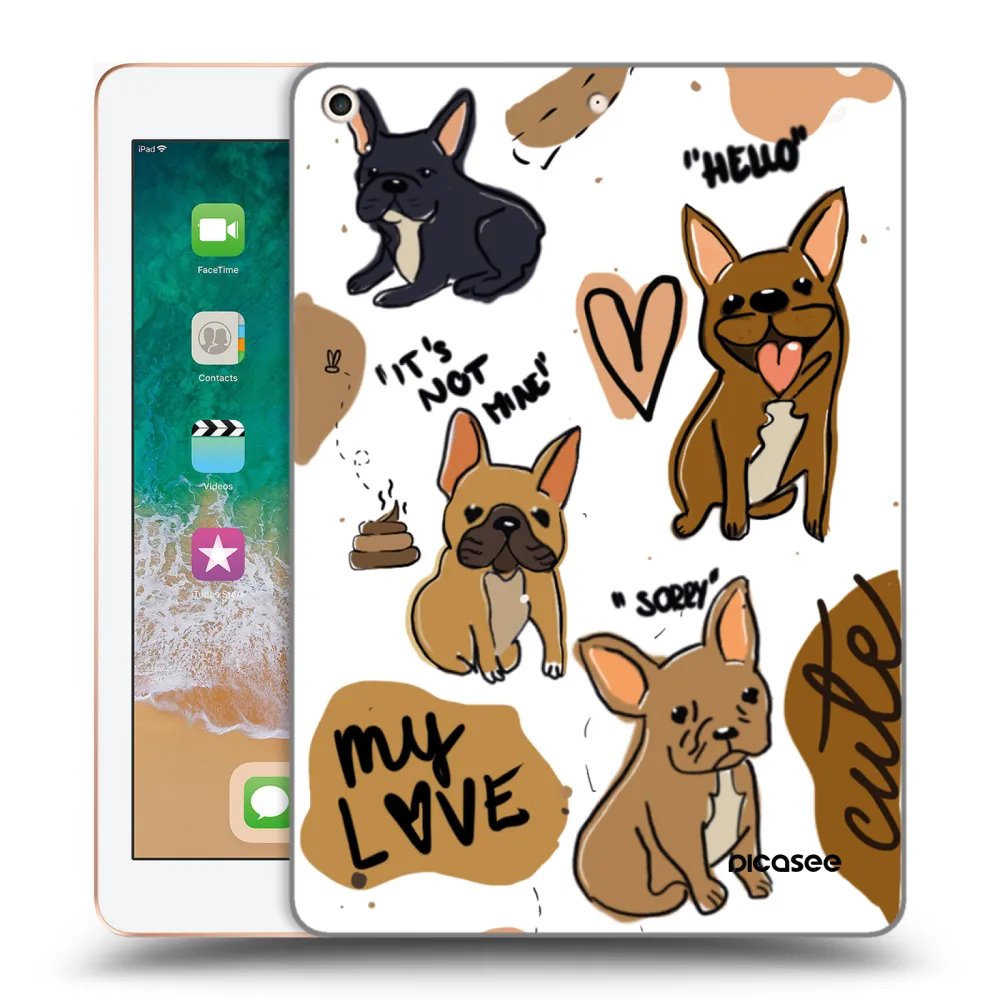Picasee διαφανής θήκη σιλικόνης Apple iPad 9.7" 2018 (6. gen) - Frenchies