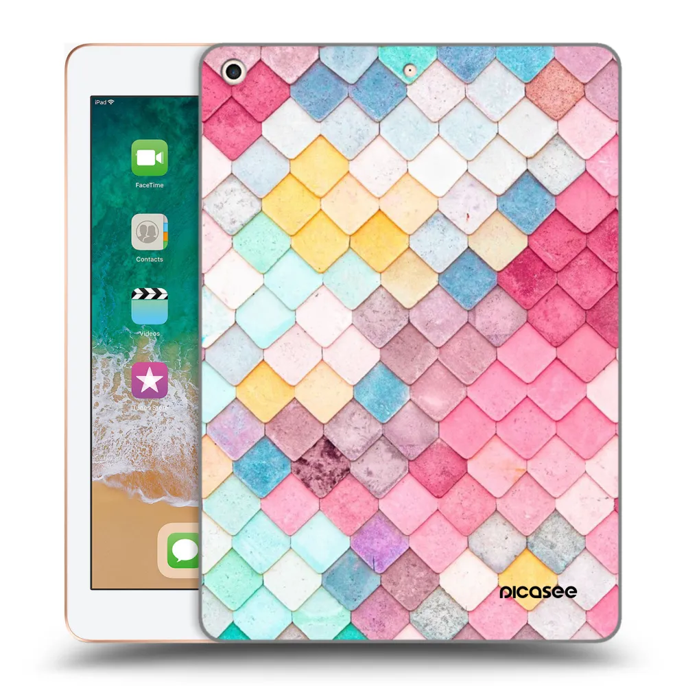 Picasee διαφανής θήκη σιλικόνης Apple iPad 9.7" 2018 (6. gen) - Colorful roof