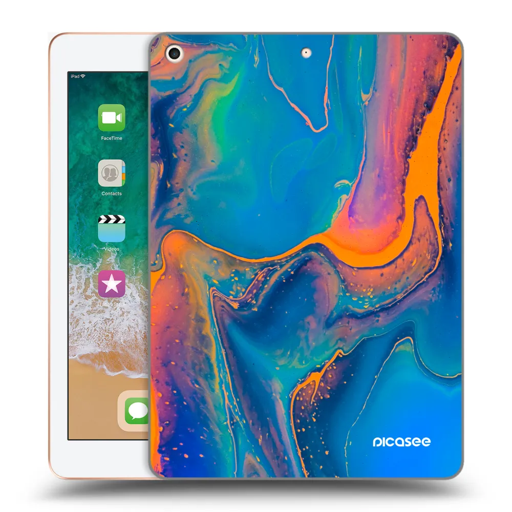 Picasee διαφανής θήκη σιλικόνης Apple iPad 9.7" 2018 (6. gen) - Rainbow