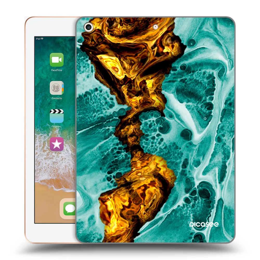 Picasee διαφανής θήκη σιλικόνης Apple iPad 9.7" 2018 (6. gen) - Goldsky