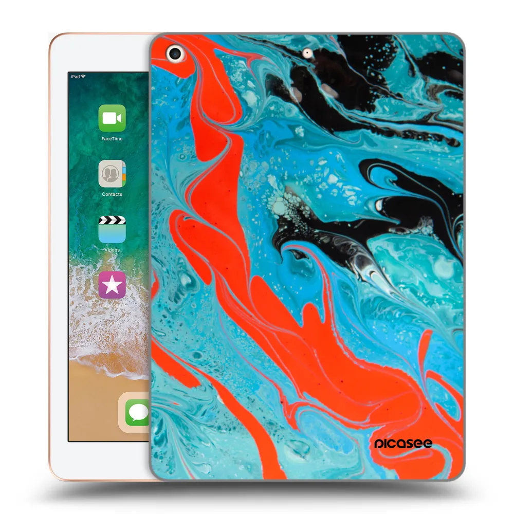 Picasee διαφανής θήκη σιλικόνης Apple iPad 9.7" 2018 (6. gen) - Blue Magma