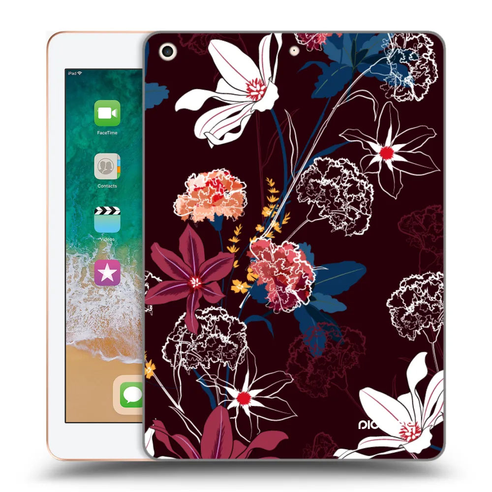 Picasee διαφανής θήκη σιλικόνης Apple iPad 9.7" 2018 (6. gen) - Dark Meadow