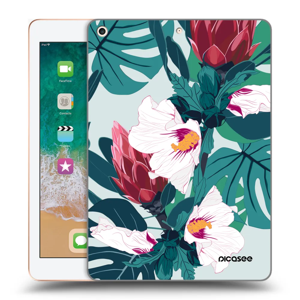 Picasee διαφανής θήκη σιλικόνης Apple iPad 9.7" 2018 (6. gen) - Rhododendron