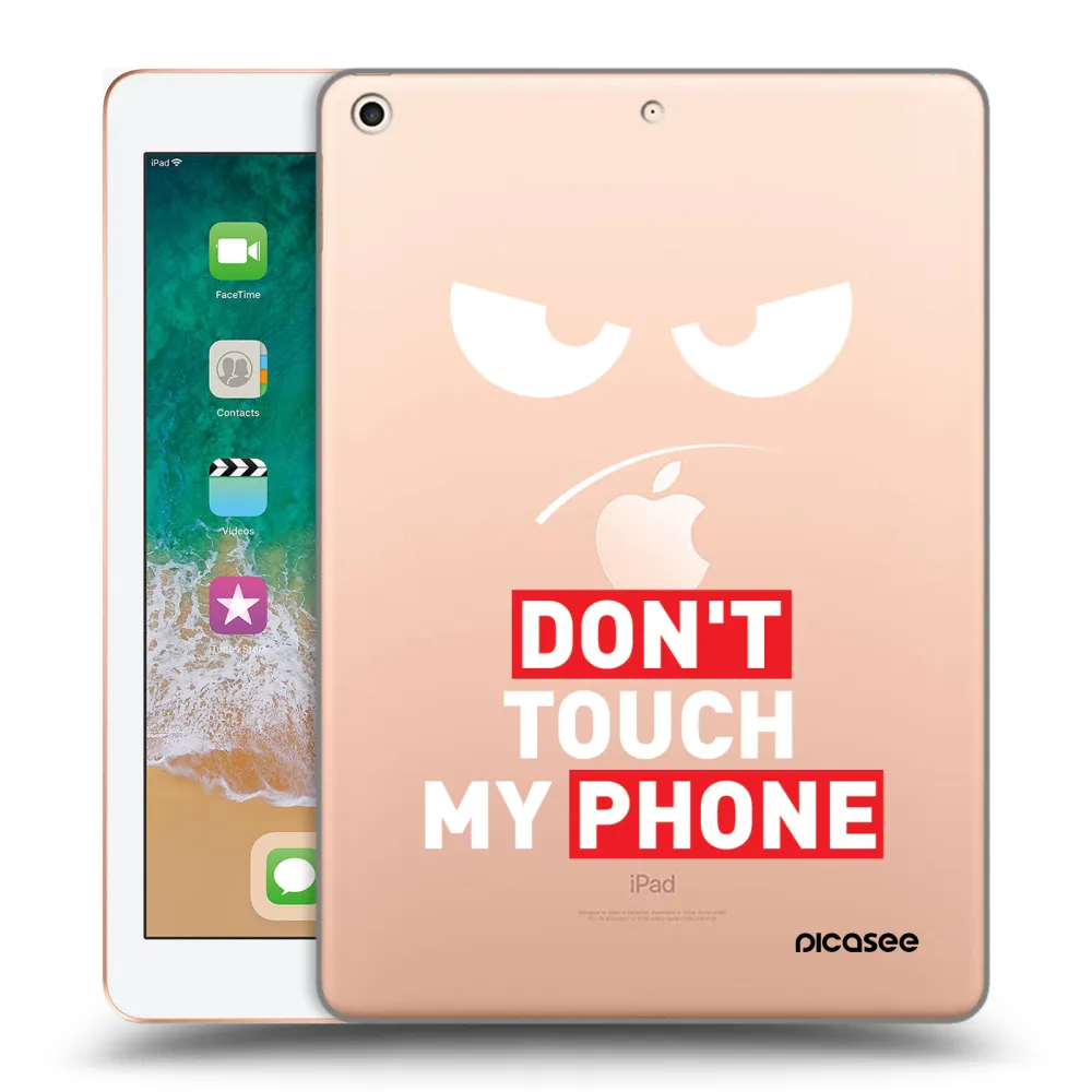 Picasee διαφανής θήκη σιλικόνης Apple iPad 9.7" 2018 (6. gen) - Angry Eyes - Transparent