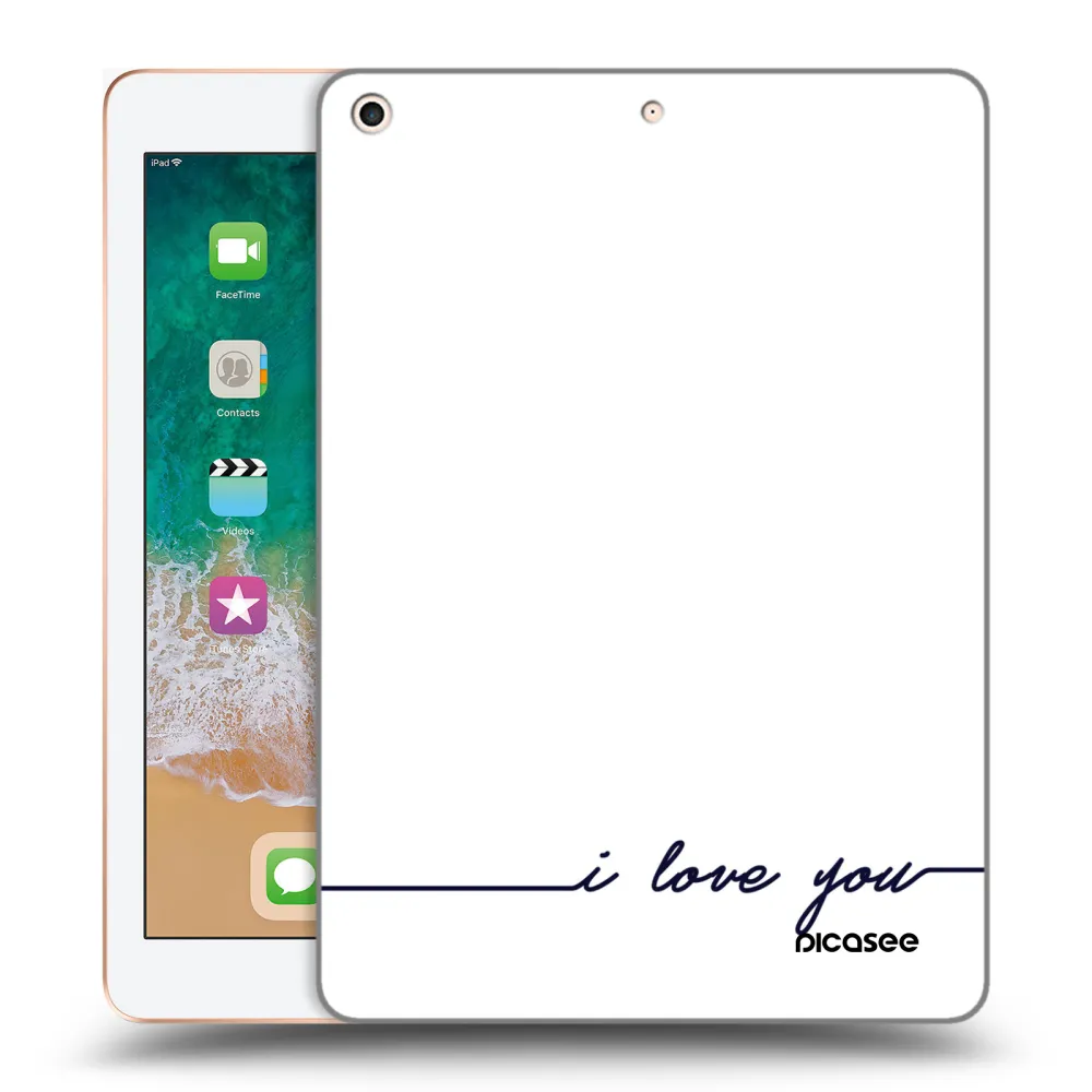 Picasee διαφανής θήκη σιλικόνης Apple iPad 9.7" 2018 (6. gen) - I love you