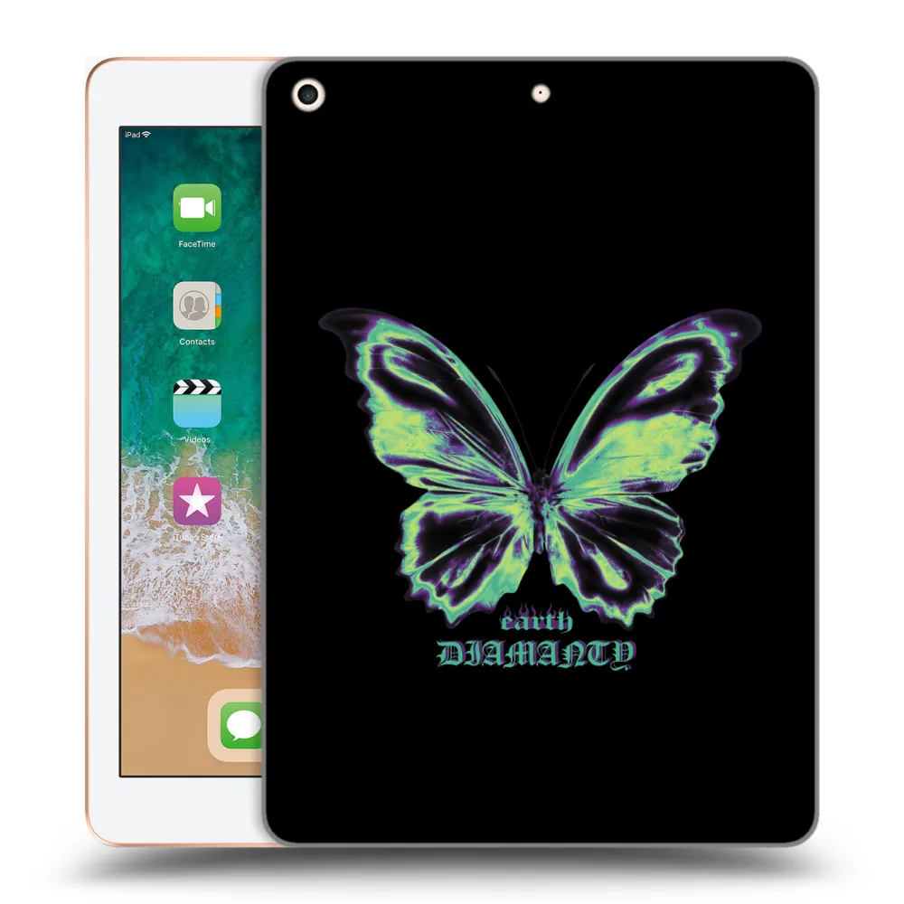 Picasee διαφανής θήκη σιλικόνης Apple iPad 9.7" 2018 (6. gen) - Diamanty Blue