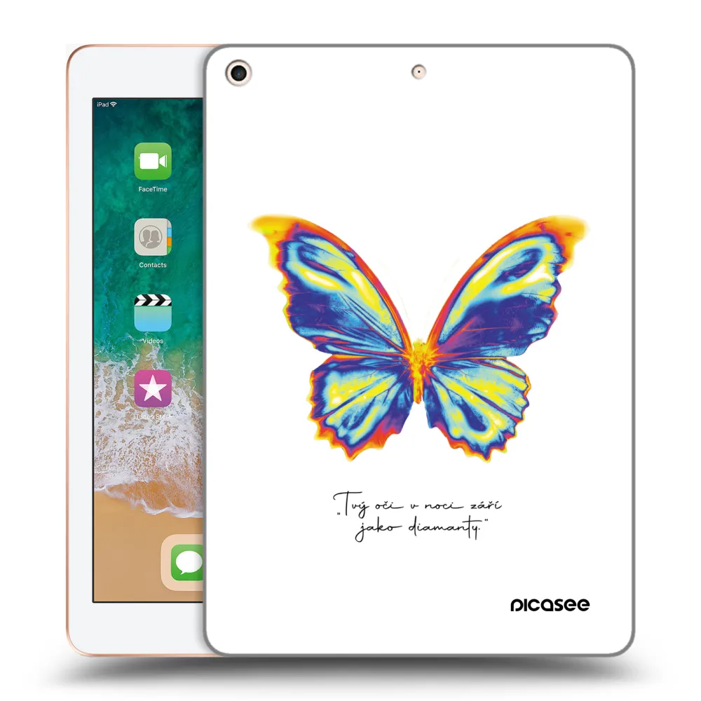 Picasee διαφανής θήκη σιλικόνης Apple iPad 9.7" 2018 (6. gen) - Diamanty White