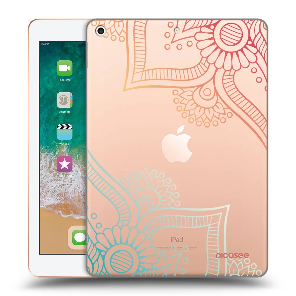 Picasee διαφανής θήκη σιλικόνης Apple iPad 9.7" 2018 (6. gen) - Flowers pattern