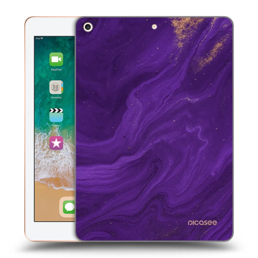 Picasee διαφανής θήκη σιλικόνης Apple iPad 9.7" 2018 (6. gen) - Purple