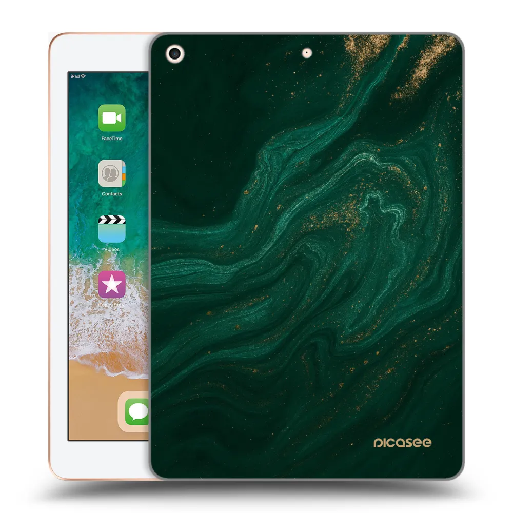 Picasee διαφανής θήκη σιλικόνης Apple iPad 9.7" 2018 (6. gen) - Green