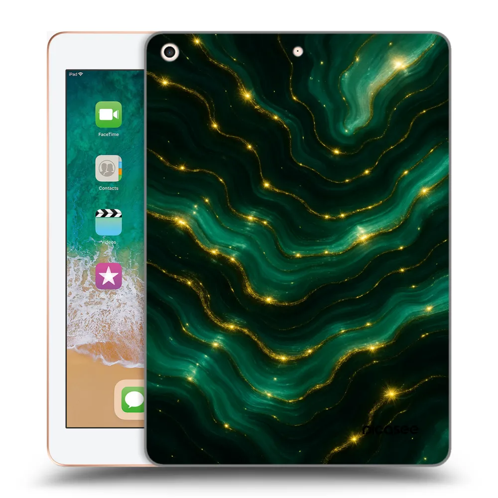 Picasee διαφανής θήκη σιλικόνης Apple iPad 9.7" 2018 (6. gen) - Emerald