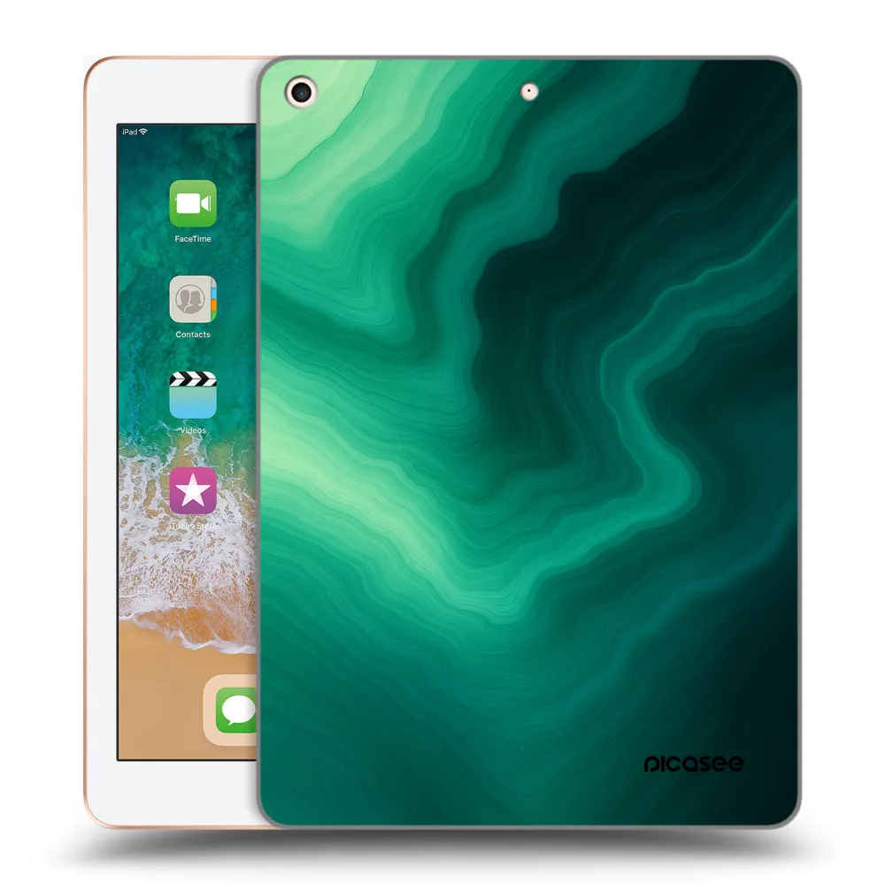 Picasee διαφανής θήκη σιλικόνης Apple iPad 9.7" 2018 (6. gen) - Malachite