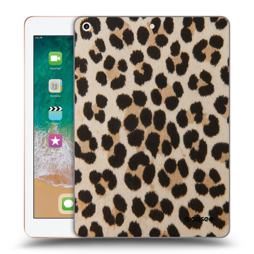 Picasee διαφανής θήκη σιλικόνης Apple iPad 9.7" 2018 (6. gen) - Brown Tiger
