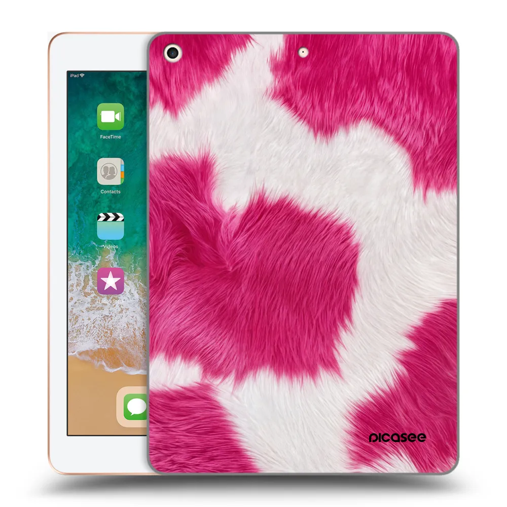 Picasee διαφανής θήκη σιλικόνης Apple iPad 9.7" 2018 (6. gen) - Pink Moo