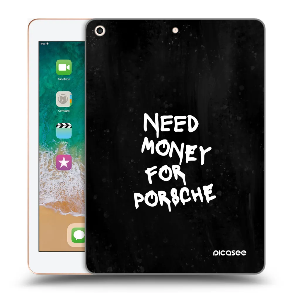 Picasee διαφανής θήκη σιλικόνης Apple iPad 9.7" 2018 (6. gen) - Black Dollar