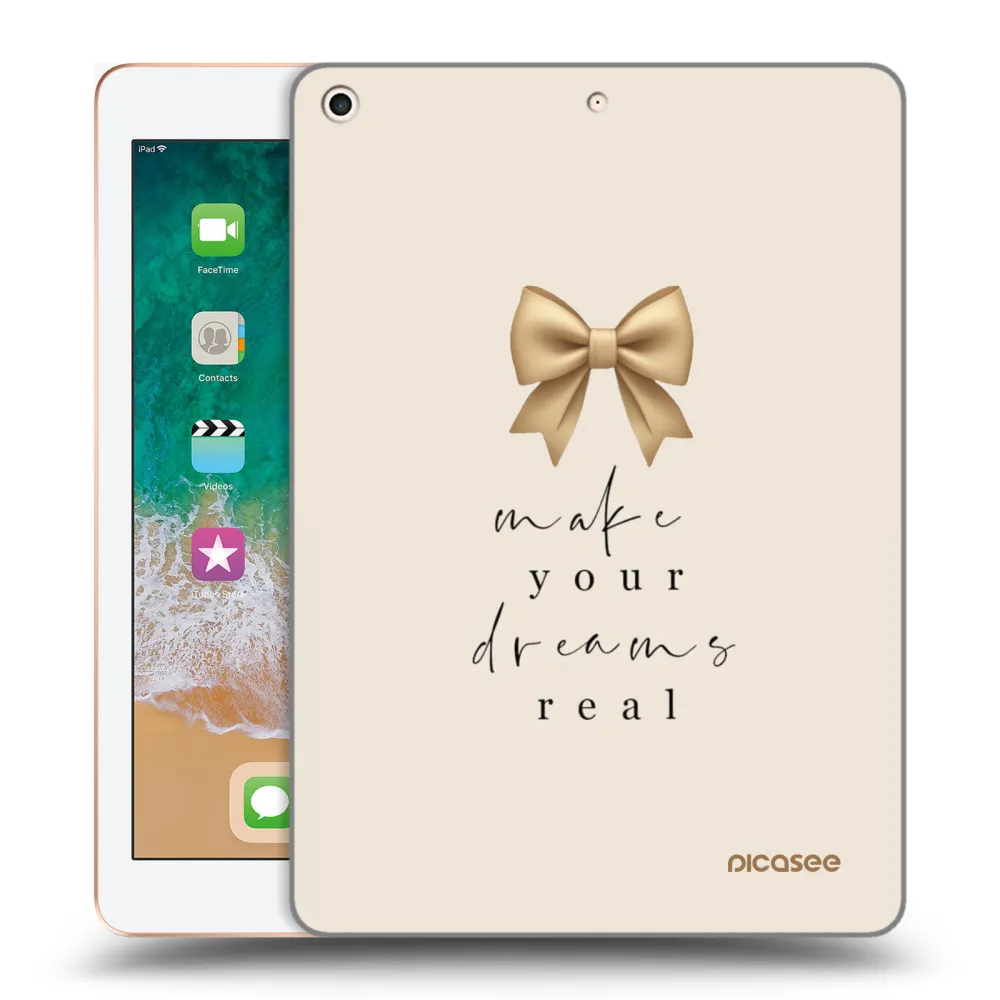 Picasee διαφανής θήκη σιλικόνης Apple iPad 9.7" 2018 (6. gen) - Golden Dream
