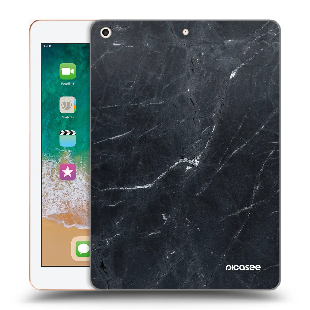Picasee διαφανής θήκη σιλικόνης Apple iPad 9.7" 2018 (6. gen) - Black marble