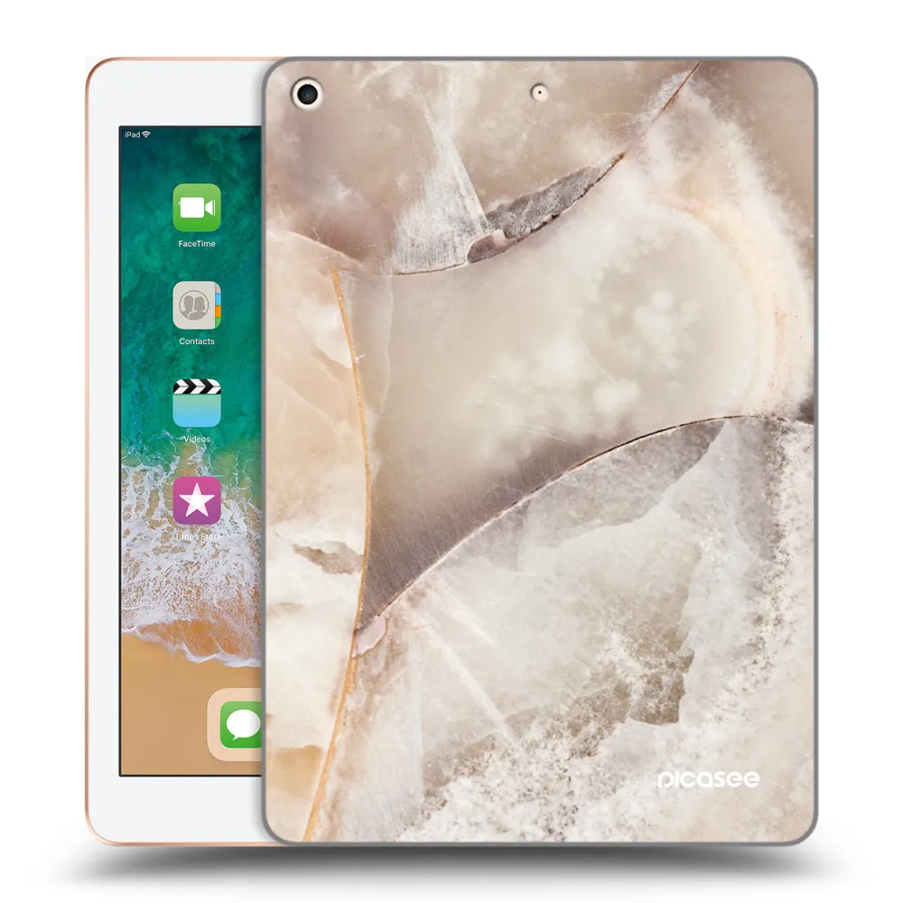 Picasee διαφανής θήκη σιλικόνης Apple iPad 9.7" 2018 (6. gen) - Cream marble