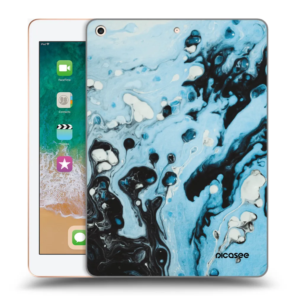 Picasee διαφανής θήκη σιλικόνης Apple iPad 9.7" 2018 (6. gen) - Organic blue