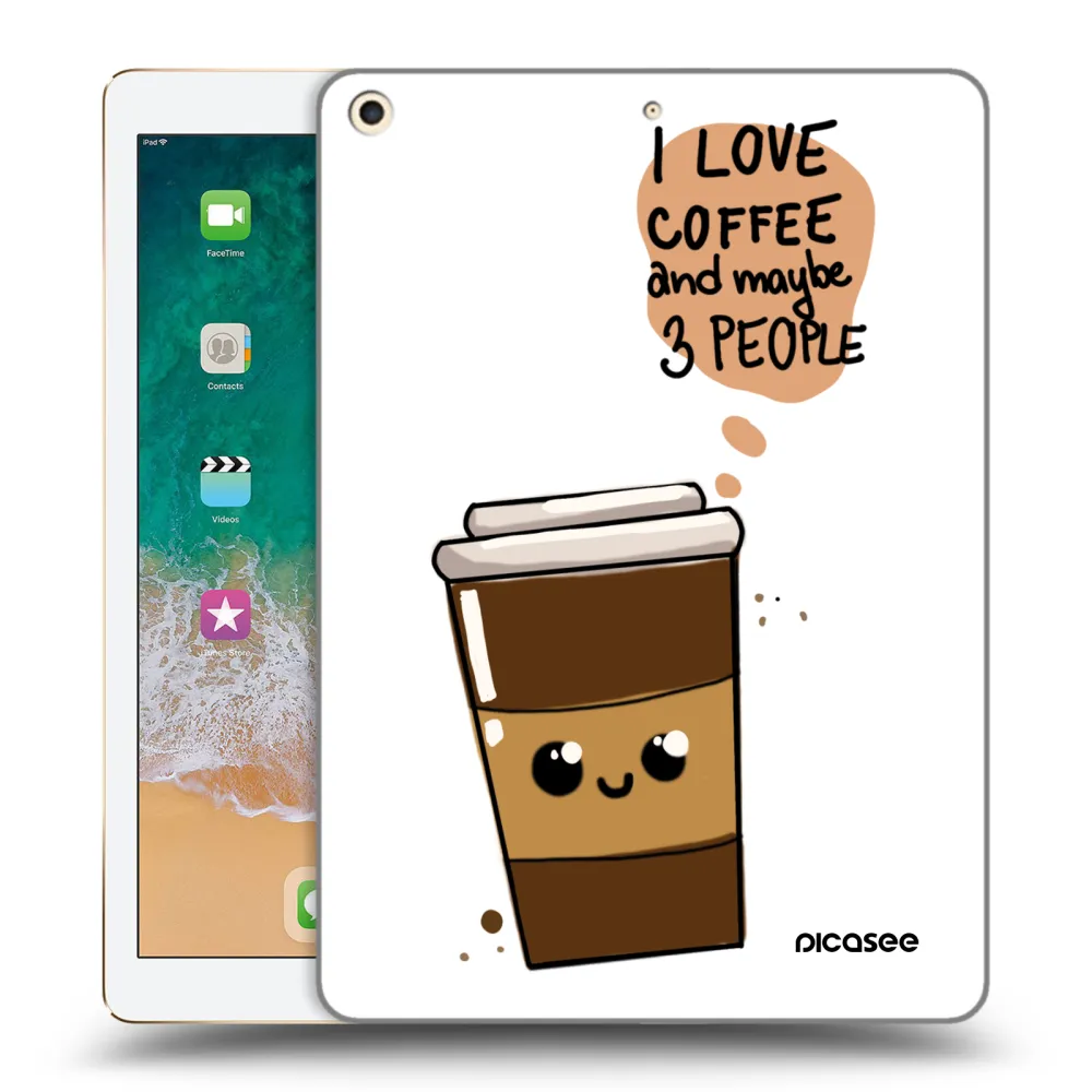 Picasee διαφανής θήκη σιλικόνης Apple iPad 9.7" 2017 (5. gen) - Cute coffee