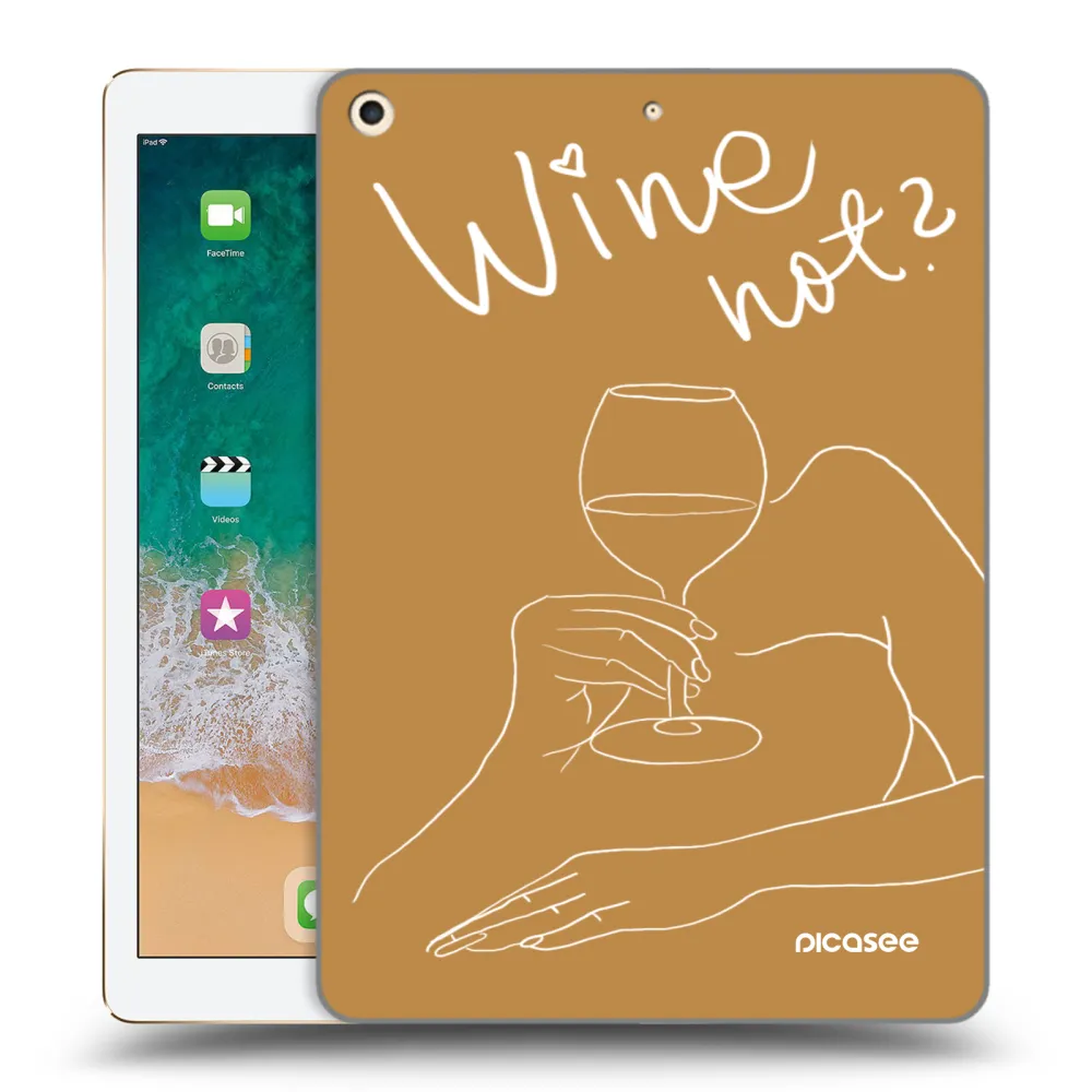 Picasee διαφανής θήκη σιλικόνης Apple iPad 9.7" 2017 (5. gen) - Wine not
