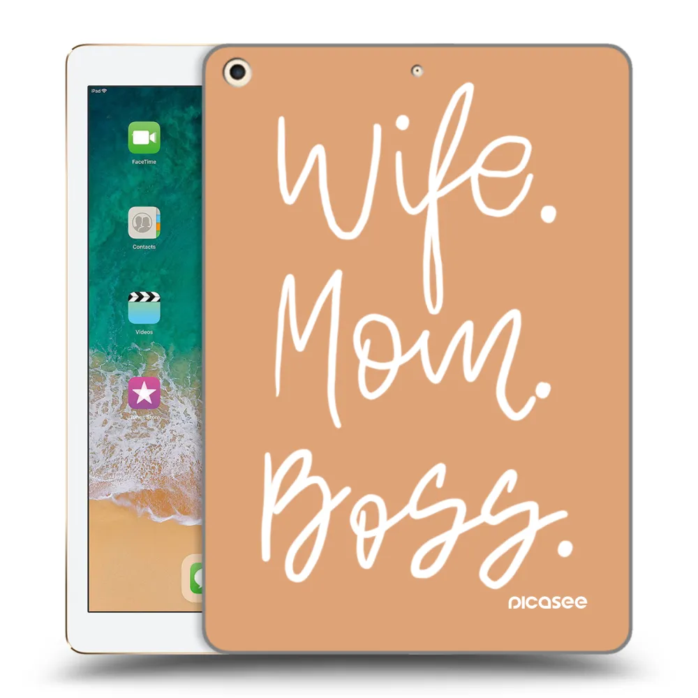 Picasee διαφανής θήκη σιλικόνης Apple iPad 9.7" 2017 (5. gen) - Boss Mama
