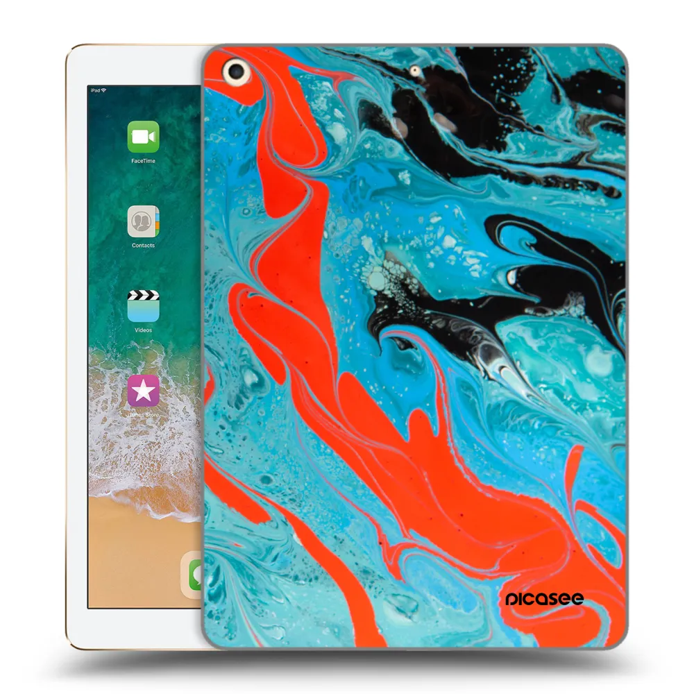 Picasee διαφανής θήκη σιλικόνης Apple iPad 9.7" 2017 (5. gen) - Blue Magma