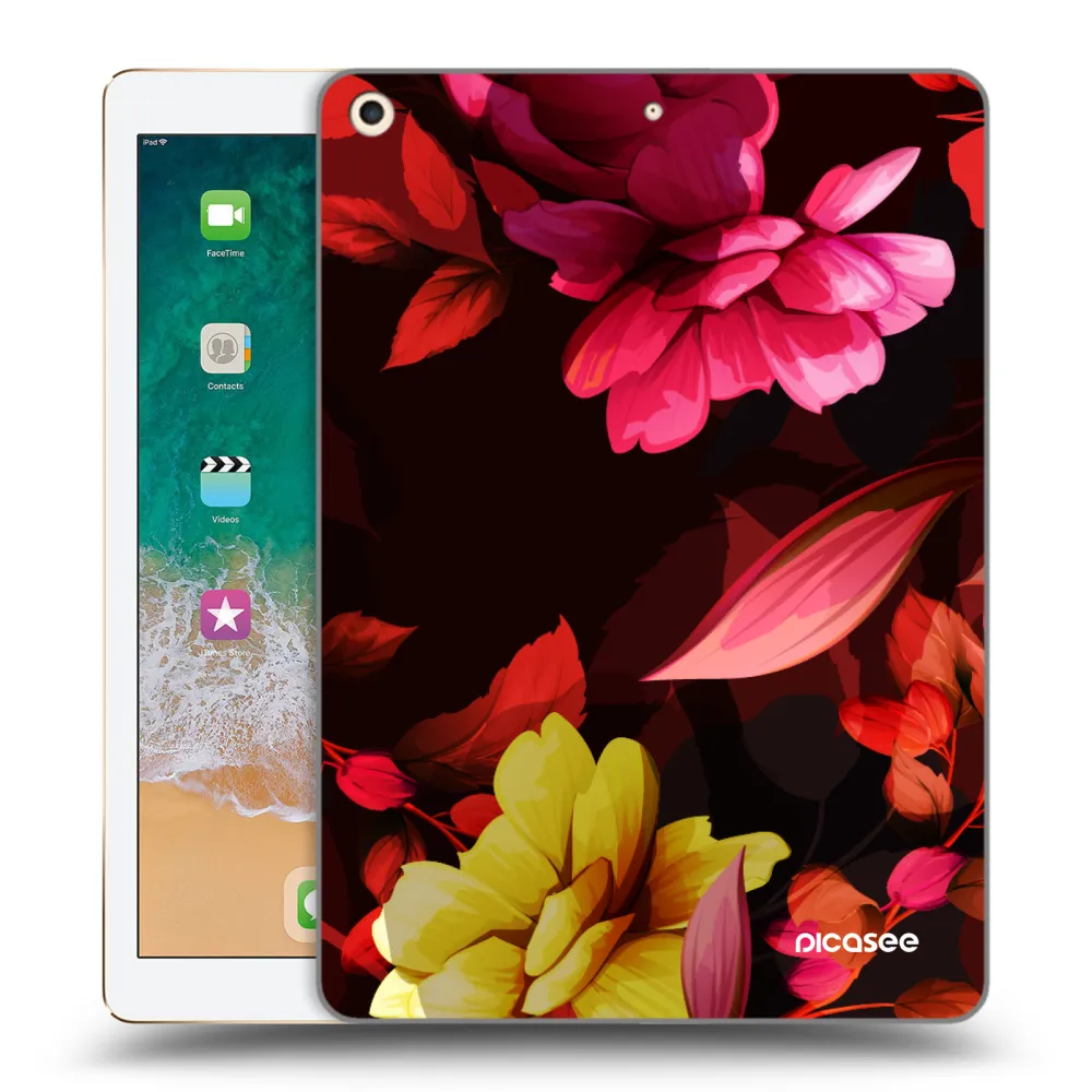 Picasee διαφανής θήκη σιλικόνης Apple iPad 9.7" 2017 (5. gen) - Dark Peonny