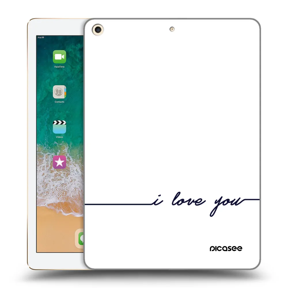 Picasee διαφανής θήκη σιλικόνης Apple iPad 9.7" 2017 (5. gen) - I love you