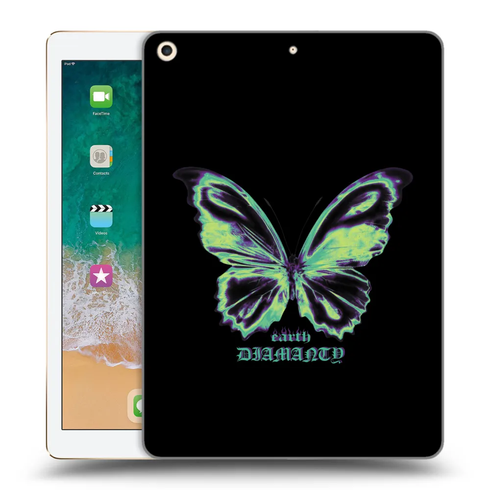 Picasee διαφανής θήκη σιλικόνης Apple iPad 9.7" 2017 (5. gen) - Diamanty Blue