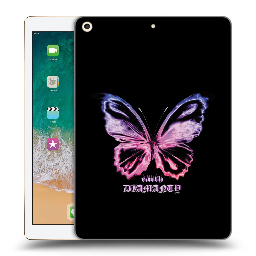 Picasee διαφανής θήκη σιλικόνης Apple iPad 9.7" 2017 (5. gen) - Diamanty Purple