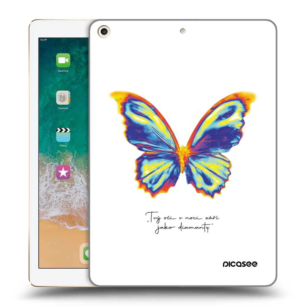 Picasee διαφανής θήκη σιλικόνης Apple iPad 9.7" 2017 (5. gen) - Diamanty White