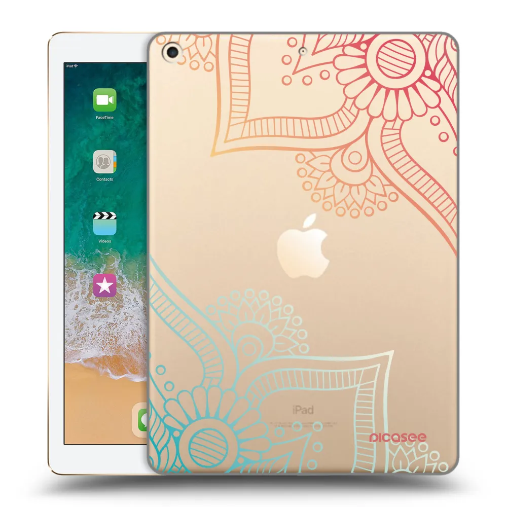 Picasee διαφανής θήκη σιλικόνης Apple iPad 9.7" 2017 (5. gen) - Flowers pattern