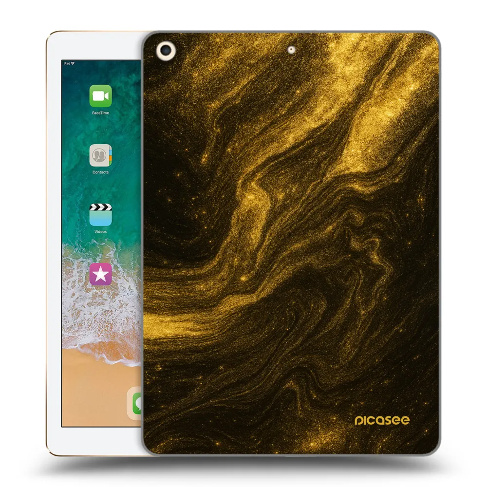 Picasee διαφανής θήκη σιλικόνης Apple iPad 9.7" 2017 (5. gen) - Black