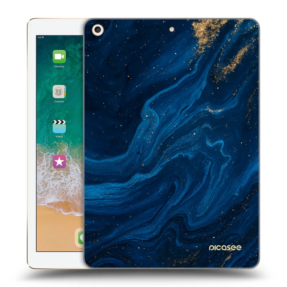 Picasee διαφανής θήκη σιλικόνης Apple iPad 9.7" 2017 (5. gen) - Blue