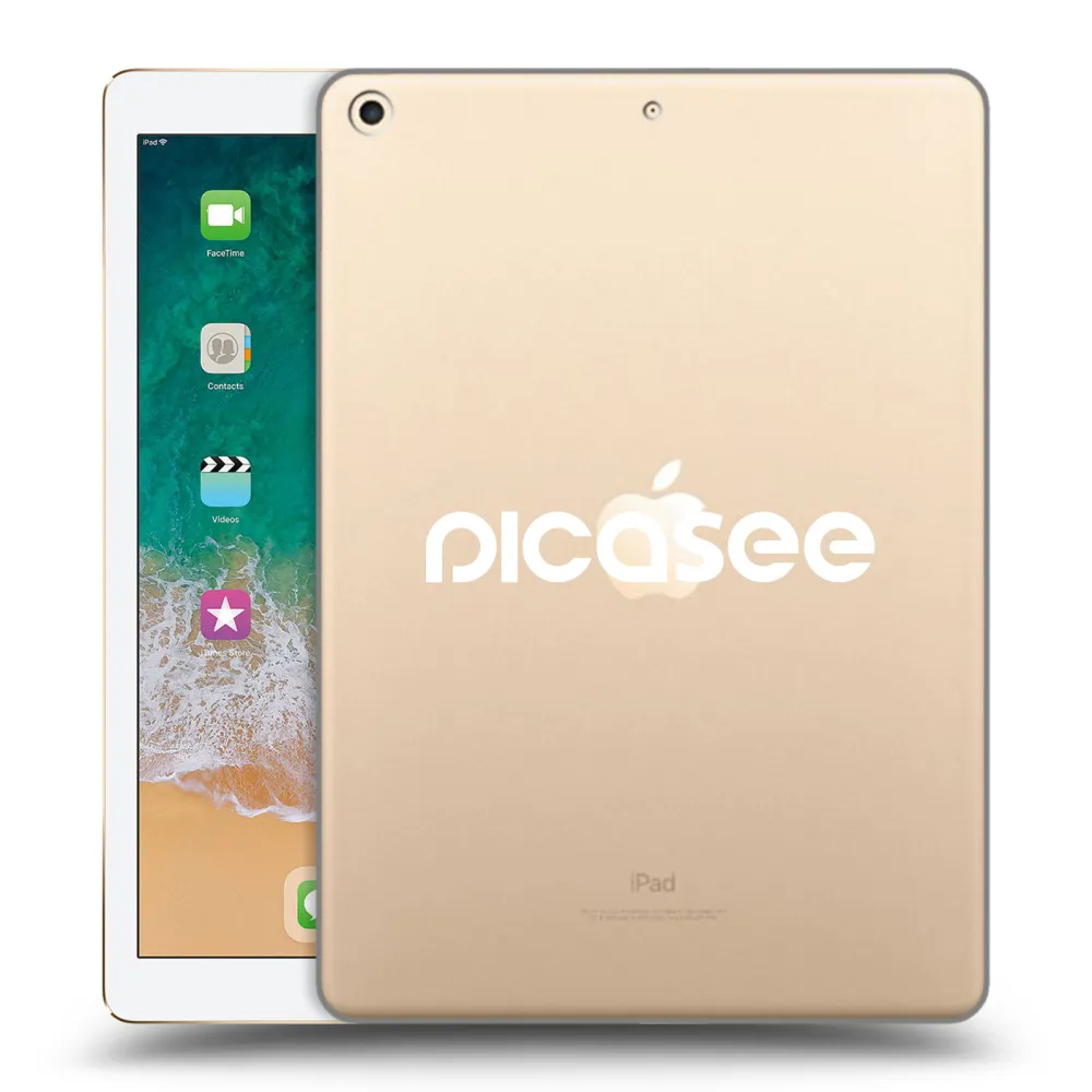 Picasee διαφανής θήκη σιλικόνης Apple iPad 9.7" 2017 (5. gen) - Picasee - new logo - white