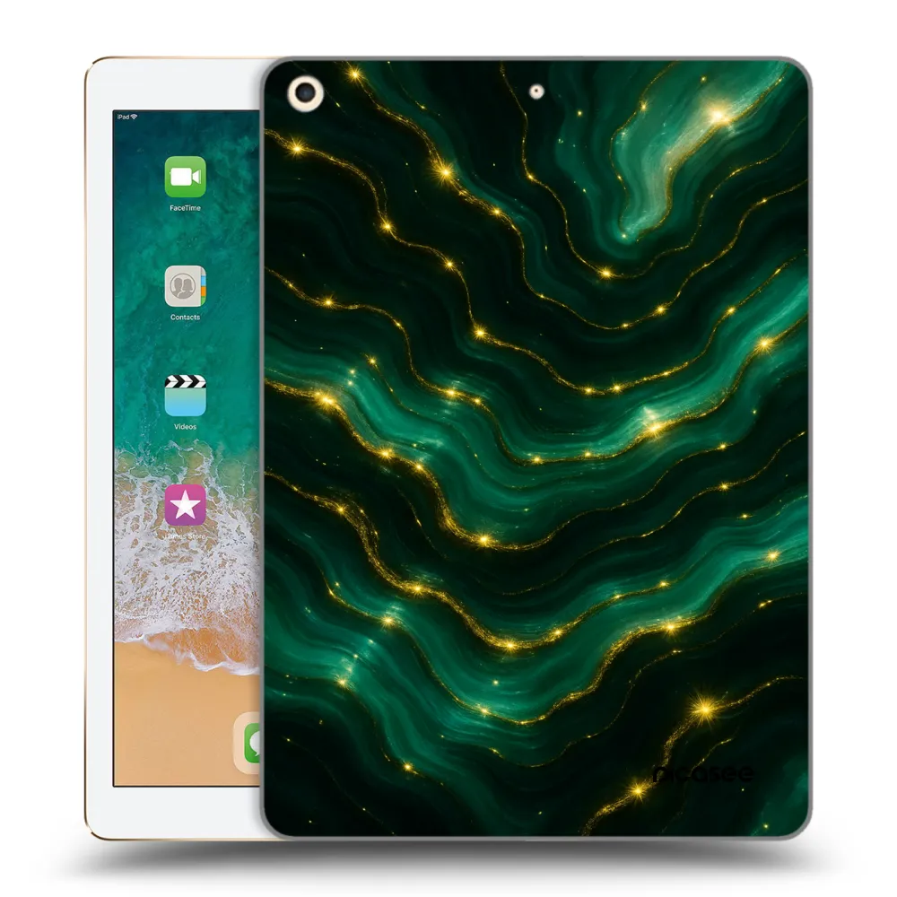 Picasee διαφανής θήκη σιλικόνης Apple iPad 9.7" 2017 (5. gen) - Emerald