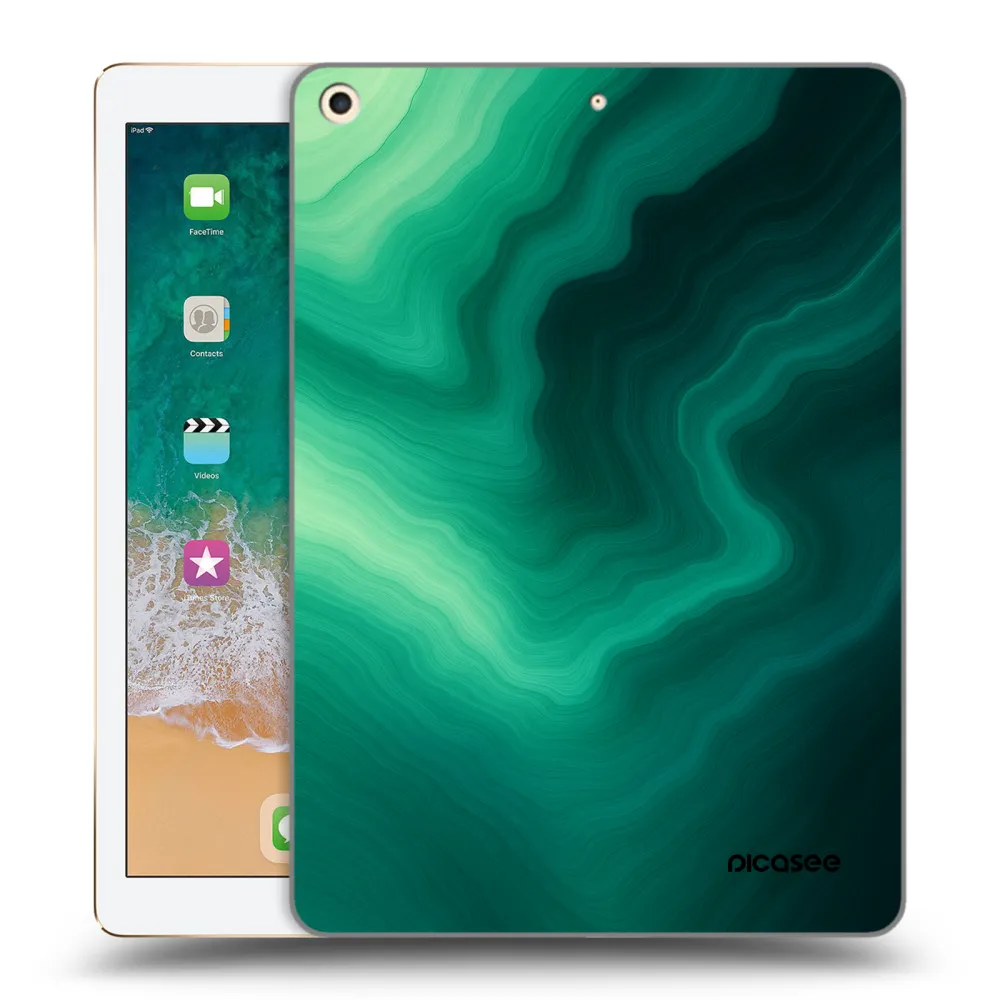 Picasee διαφανής θήκη σιλικόνης Apple iPad 9.7" 2017 (5. gen) - Malachite