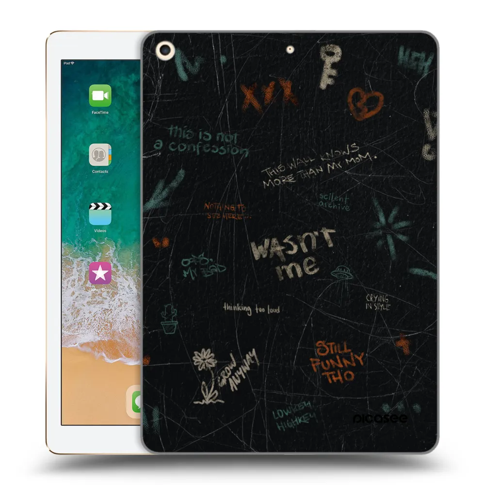 Picasee διαφανής θήκη σιλικόνης Apple iPad 9.7" 2017 (5. gen) - CONFESSION
