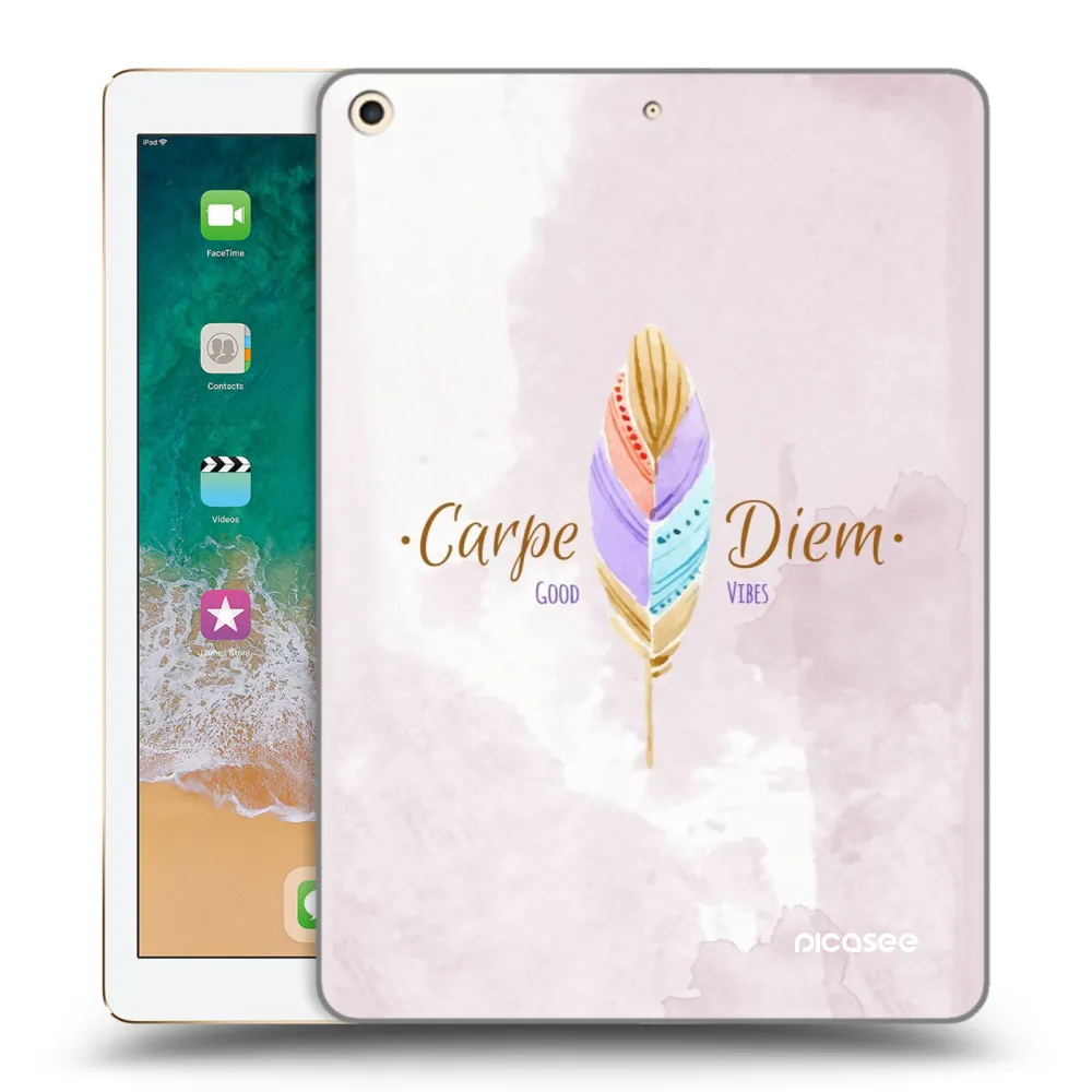 Picasee διαφανής θήκη σιλικόνης Apple iPad 9.7" 2017 (5. gen) - Carpe Diem