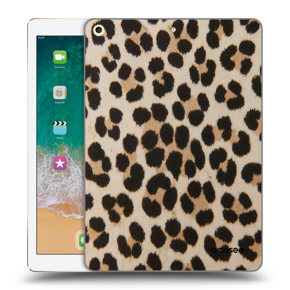 Picasee διαφανής θήκη σιλικόνης Apple iPad 9.7" 2017 (5. gen) - Brown Tiger