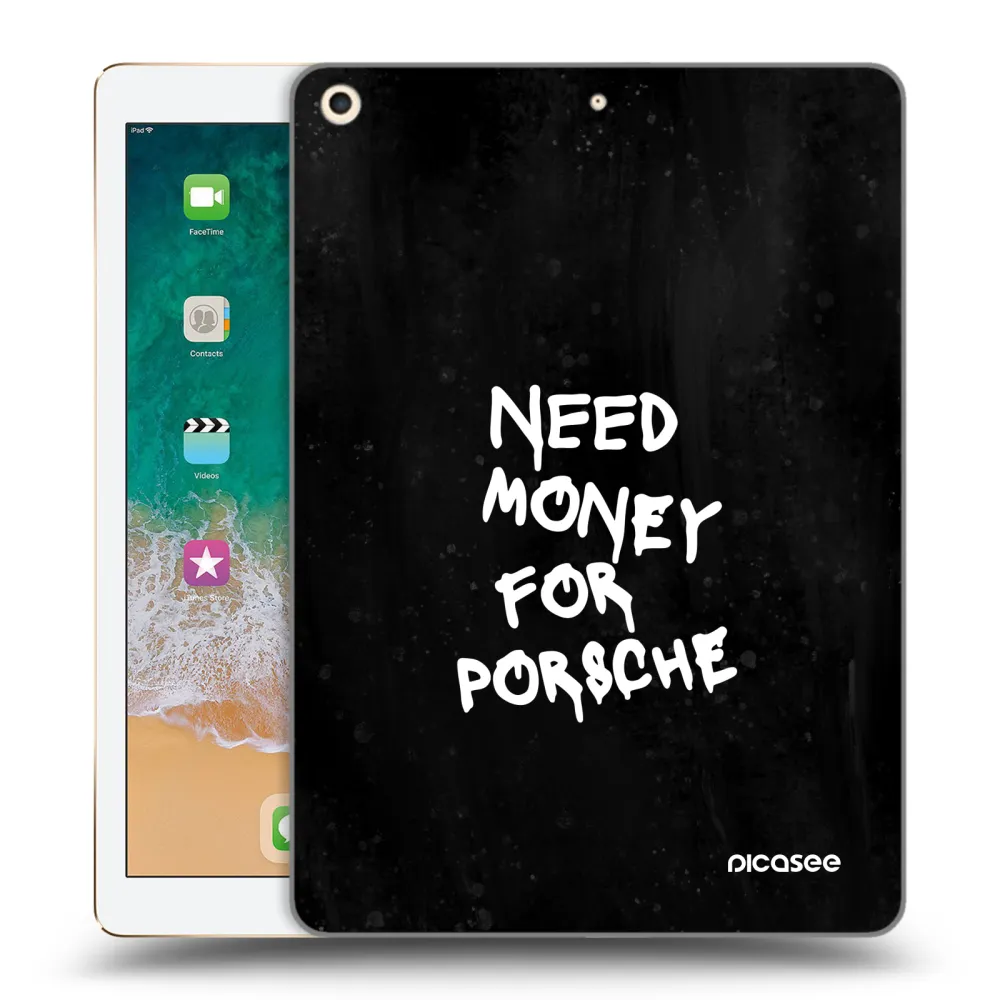 Picasee διαφανής θήκη σιλικόνης Apple iPad 9.7" 2017 (5. gen) - Black Dollar