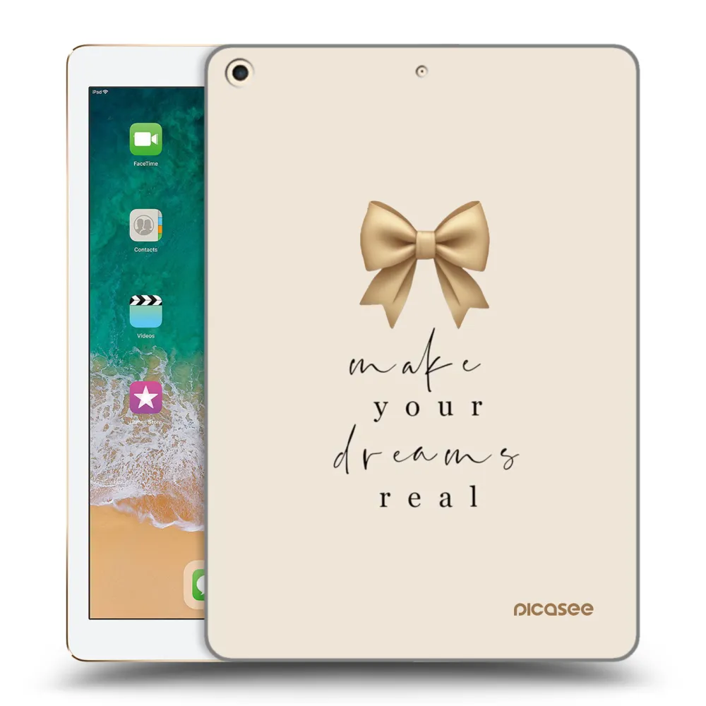 Picasee διαφανής θήκη σιλικόνης Apple iPad 9.7" 2017 (5. gen) - Golden Dream
