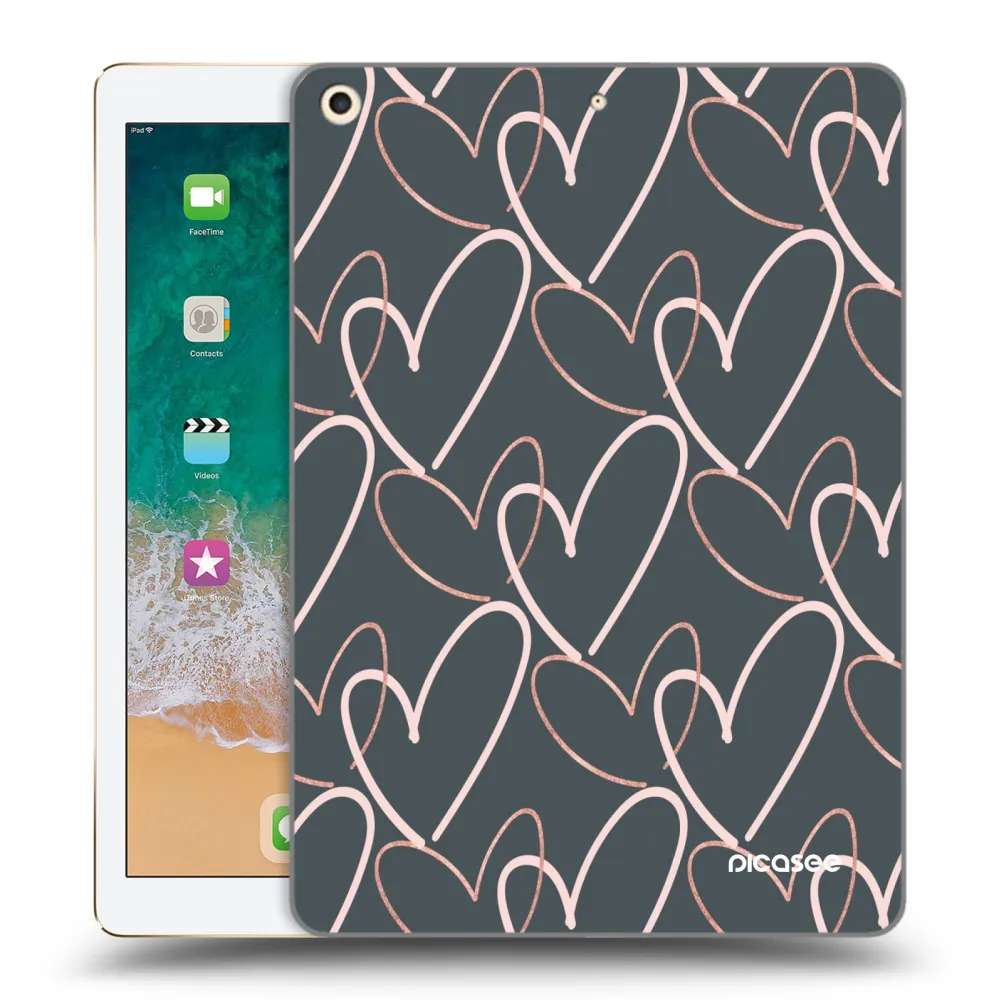 Picasee διαφανής θήκη σιλικόνης Apple iPad 9.7" 2017 (5. gen) - Lots of love