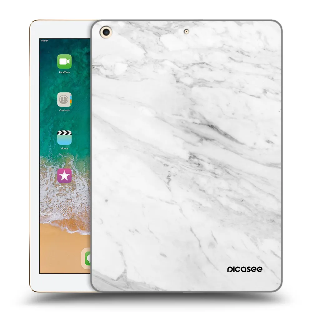 Picasee διαφανής θήκη σιλικόνης Apple iPad 9.7" 2017 (5. gen) - White marble