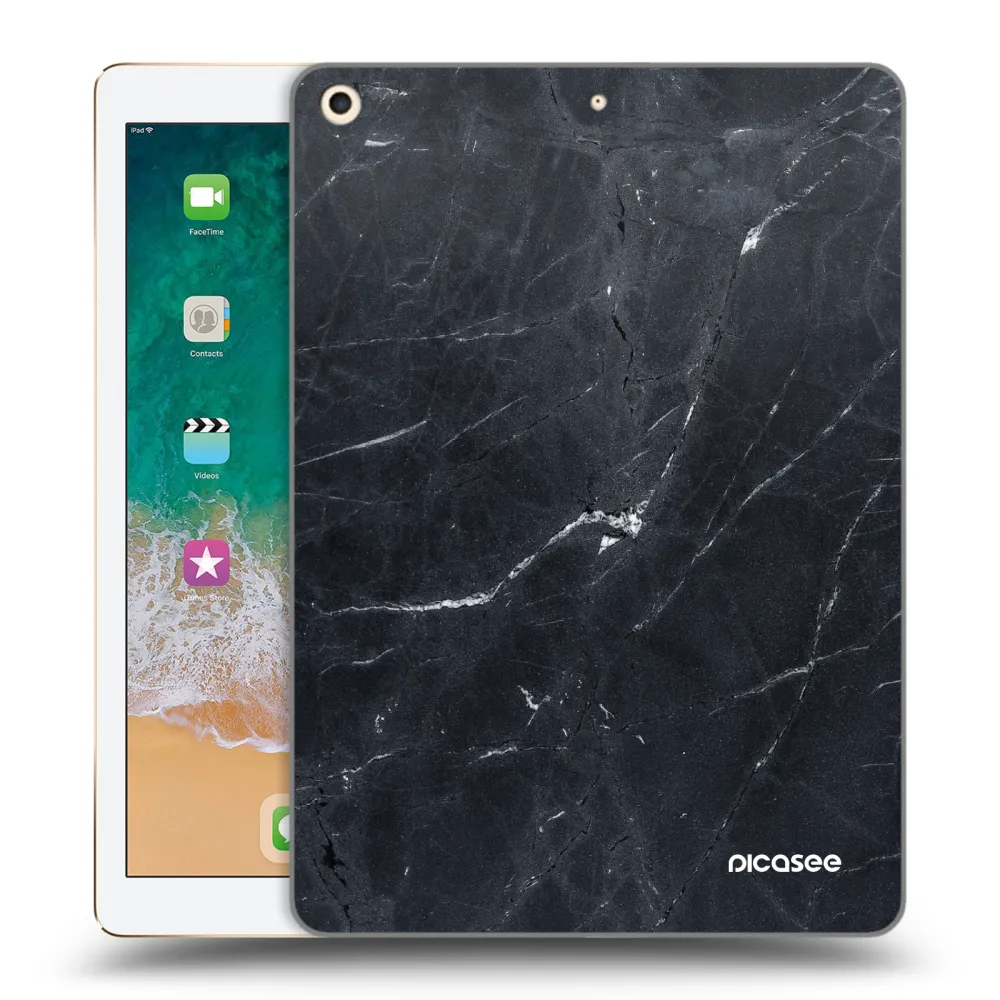 Picasee διαφανής θήκη σιλικόνης Apple iPad 9.7" 2017 (5. gen) - Black marble