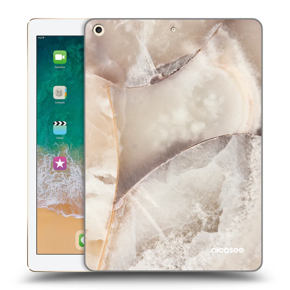 Picasee διαφανής θήκη σιλικόνης Apple iPad 9.7" 2017 (5. gen) - Cream marble