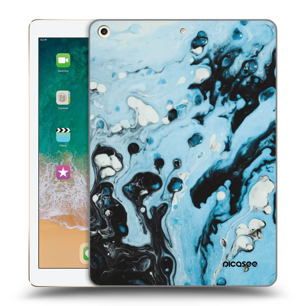 Picasee διαφανής θήκη σιλικόνης Apple iPad 9.7" 2017 (5. gen) - Organic blue