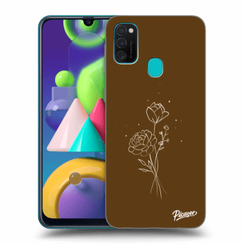 Θήκη για Samsung Galaxy M21 M215F - Brown flowers